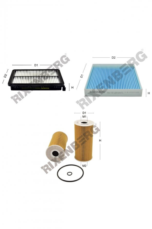 Hyundai Tucson II 2.0 Crdi (Çekya Üretim) 136-185 Hp 15 > Rixenberg Filtre Bakım Seti ürün görseli