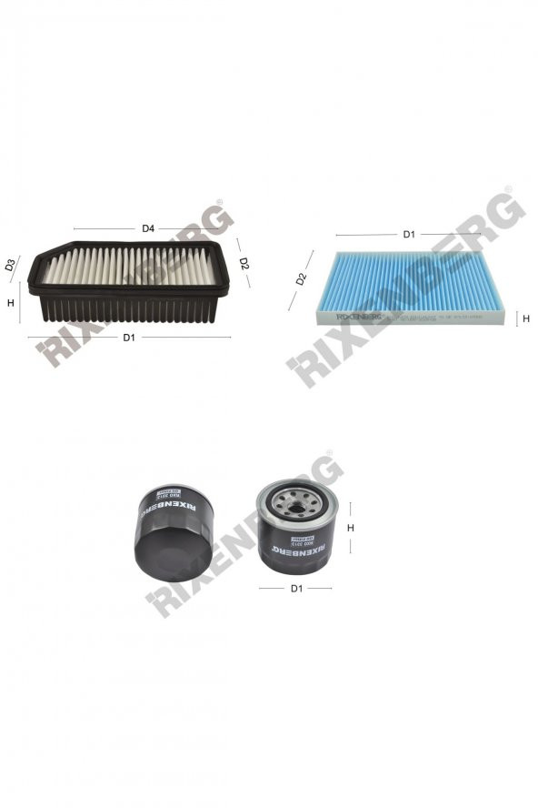 Hyundai İx20 1.4 16V 90 Hp 10 > Rixenberg Filtre Bakım Seti ürün görseli