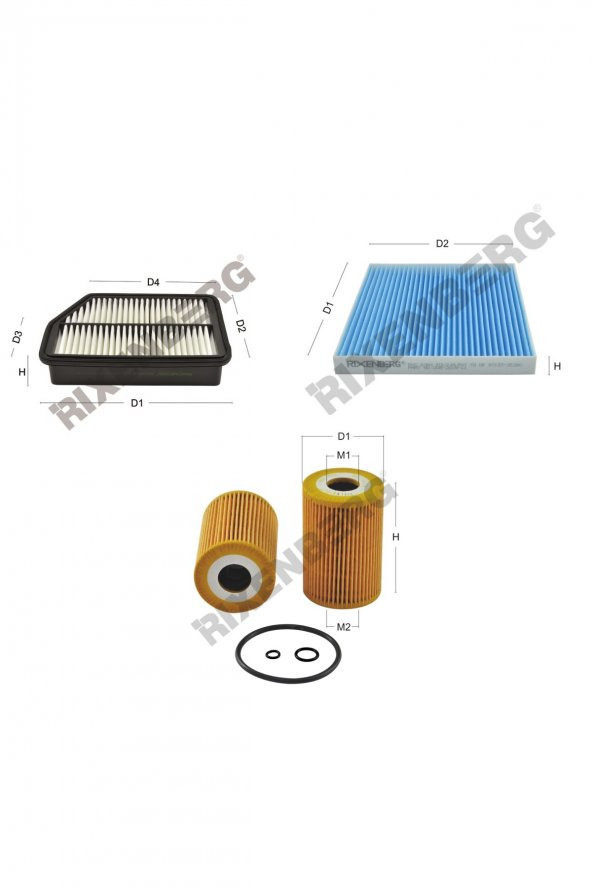 Hyundai Tucson 1.7 Crdi  116 Hp 10 > Rixenberg Filtre Bakım Seti ürün görseli