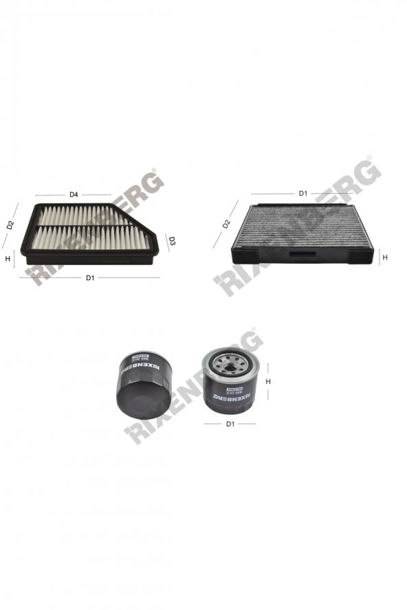 Hyundai Matrix 1.6 (Fc) 103 Hp  01-10 Rixenberg Filtre Bakım Seti ürün görseli