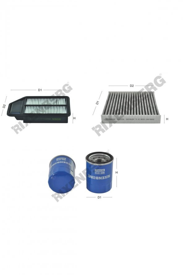 Honda City 1.5 Vtec 88 Hp 00-03 Rixenberg Filtre Bakım Seti