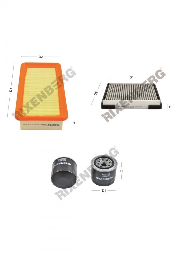 Hyundai Accent III 1.4-1.6 (Mc) 97-112 Hp 06 > Rixenberg Filtre Bakım Seti ürün görseli