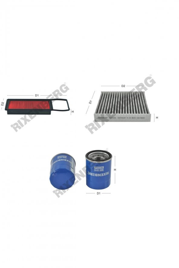 Honda Jazz II 1.2 i-Dsi(Gd) 78 Hp 02 > Rixenberg Filtre Bakım Seti ürün görseli