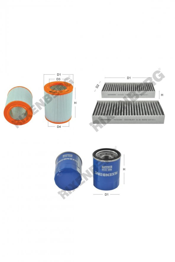 Honda Civic VII 2.0 Type-R  200 Hp 01-05 Rixenberg Filtre Bakım Seti ürün görseli