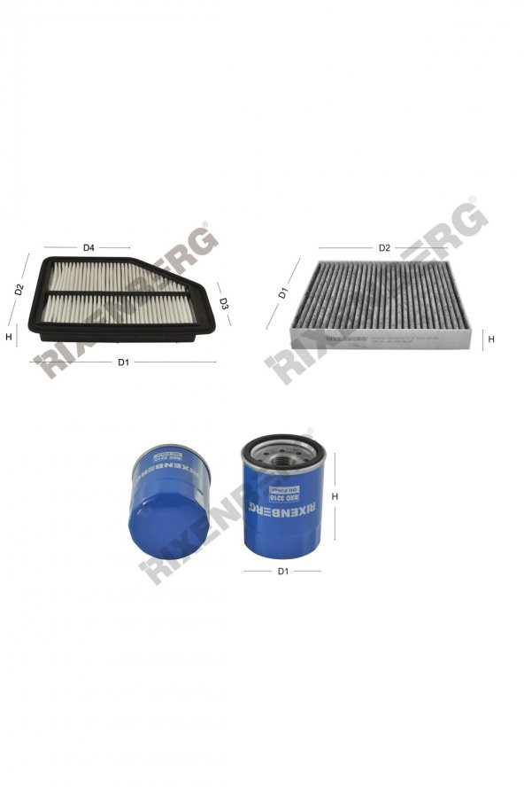 Honda Cr-v III 2.0 Vtec 150 Hp 07 > Rixenberg Filtre Bakım Seti ürün görseli
