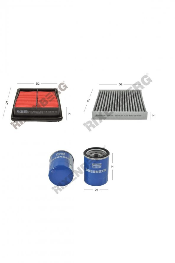 Honda Jazz II 1.5 (Gd) 110 Hp 02-08 Rixenberg Filtre Bakım Seti ürün görseli