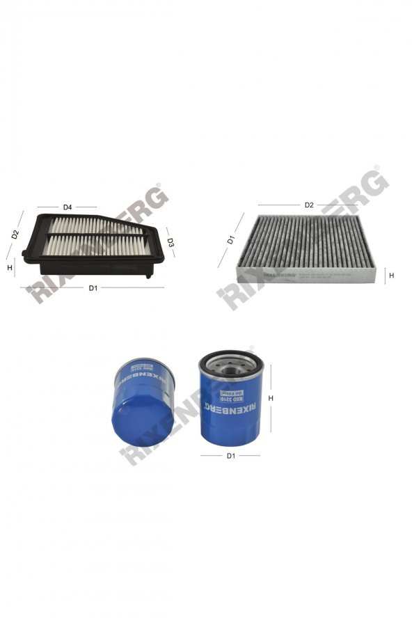 Honda Civic IX 1.8 i-Vtec 141 Hp 12 > Rixenberg Filtre Bakım Seti ürün görseli
