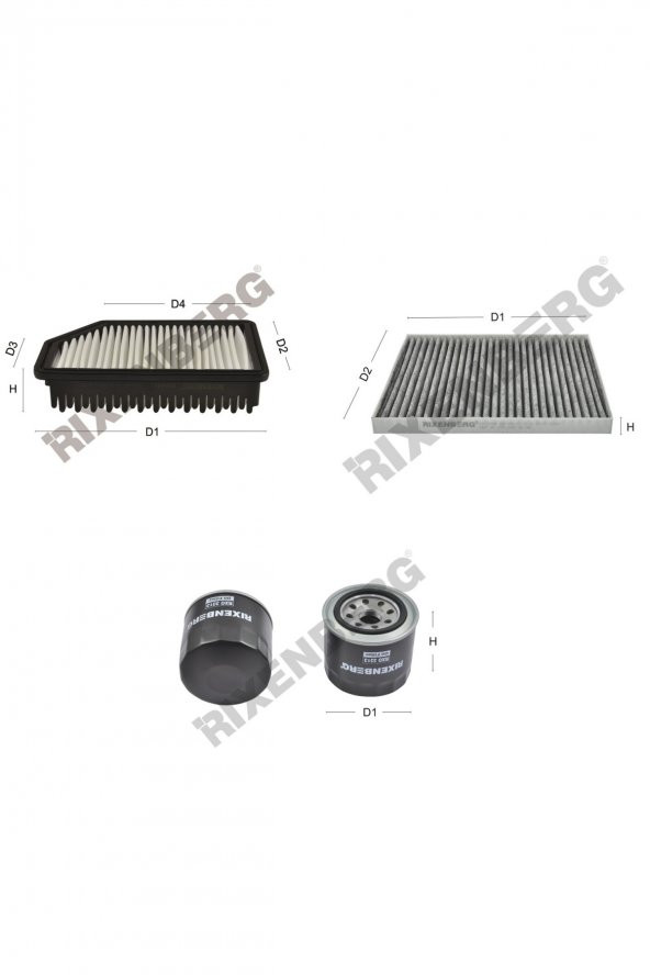 Hyundai Accent IV 1.4-1.6 (Rb) 101-125 Hp 11 > Rixenberg Filtre Bakım Seti ürün görseli
