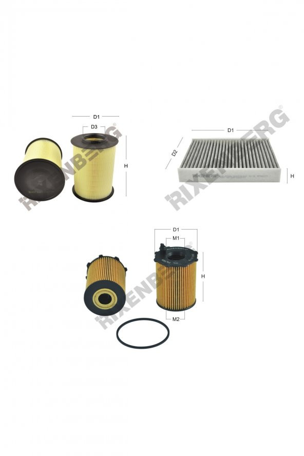 Ford Focus II 1.6 Tdci 90 Hp 04 > Rixenberg Filtre Bakım Seti ürün görseli 1