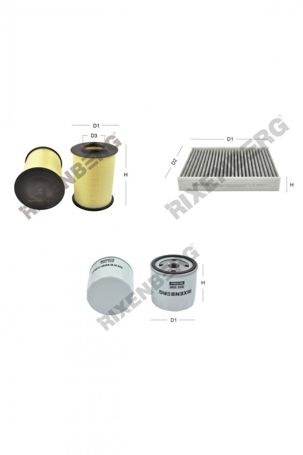 Ford Focus III 1.5 EcoBoost 150-182 Hp 14 > Rixenberg Filtre Bakım Seti ürün görseli