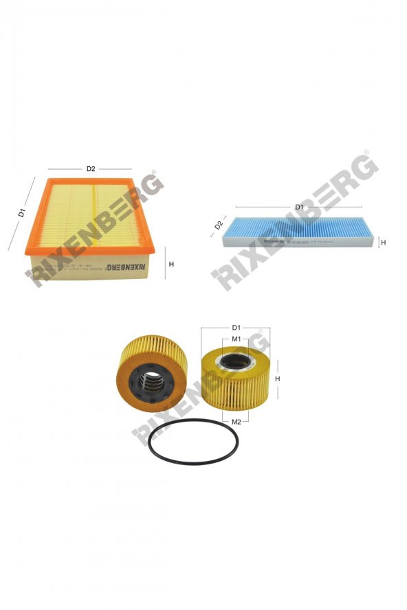 Ford Transit 2.4 Di / Tde / TDdi 75-90-115-120-125 Hp 00-06 Rixenberg Filtre Bakım Seti ürün görseli