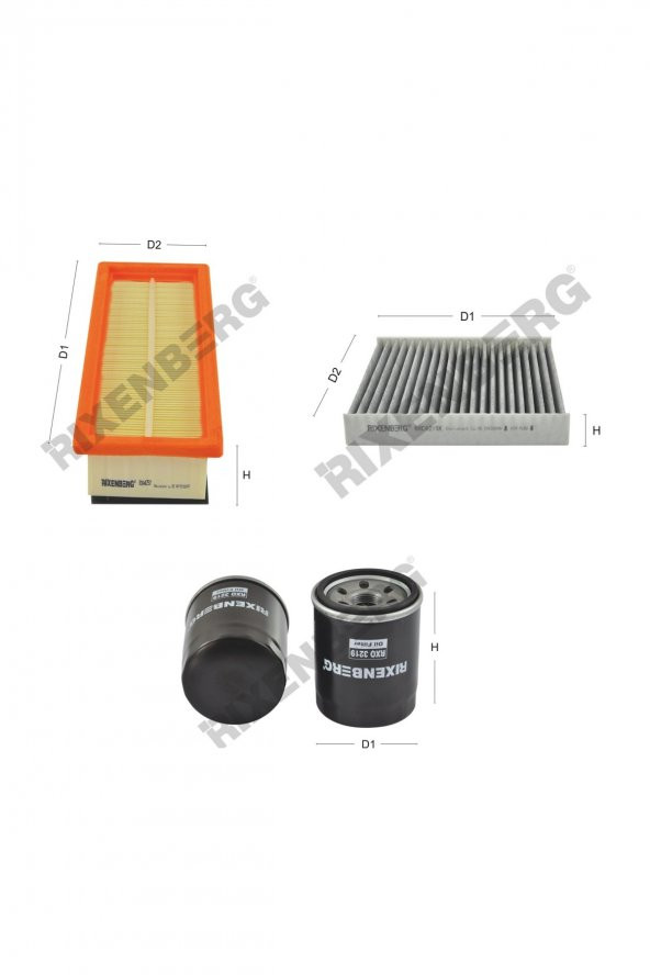 Fiat Panda III  1.2  69 Hp 12 > Rixenberg Filtre Bakım Seti ürün görseli 1