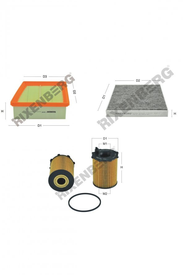 Ford Fiesta VI 1.4 Tdci 68 Hp 08 >  Rixenberg Filtre Bakım Seti ürün görseli