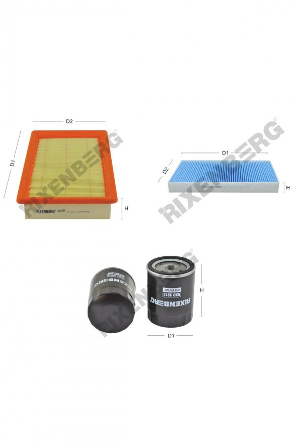 Fiat Marea 1.6 16V/1.6i 16V  103 Hp 96-02  Rixenberg Filtre Bakım Seti ürün görseli