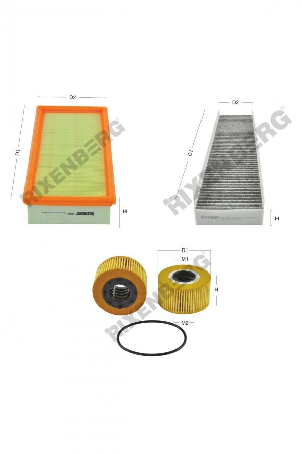 Ford Mondeo III 2.0 Tdci 130 Hp 01-07 Rixenberg Filtre Bakım Seti ürün görseli