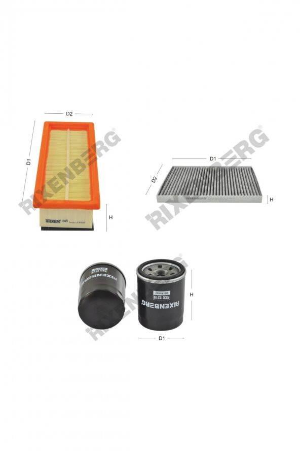 Fiat Punto III 1.4  8V  77 Hp 05-12  Rixenberg Filtre Bakım Seti ürün görseli