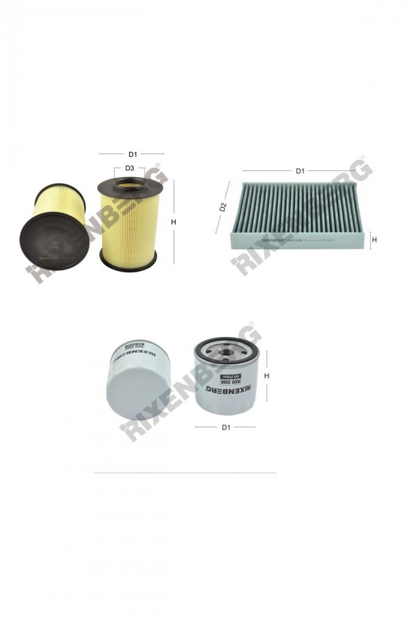 Ford C-Max II 1.6 105 Hp / 1.6 EcoBoost  150-182 Hp 10 > Rixenberg Filtre Bakım Seti ürün görseli