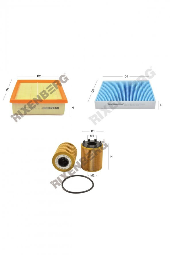 Fiat Linea 1.4 Turbo T-Jet 120 Hp 07 > Rixenberg Filtre Bakım Seti ürün görseli