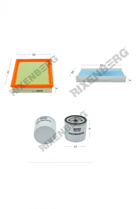 Ford Fiesta IV 1.4i 16V 90 Hp 96-02  Rixenberg Filtre Bakım Seti ürün görseli