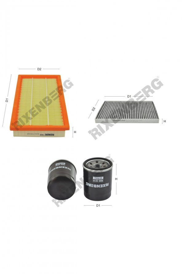 Fiat Punto II  1.4 16V (188) 95 Hp 03 > Rixenberg Filtre Bakım Seti ürün görseli