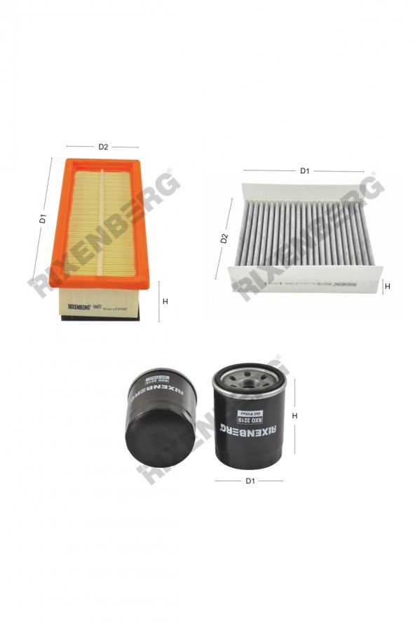 Fiat Fiorino 1.4/1.4 Natural Power 8V  70-73 Hp 08 > Rixenberg Filtre Bakım Seti ürün görseli