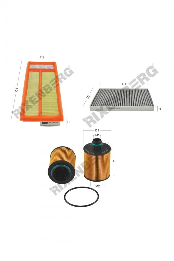 Fiat Punto III 1.3 D Multijet 85 Hp 12-15 Rixenberg Filtre Bakım Seti ürün görseli