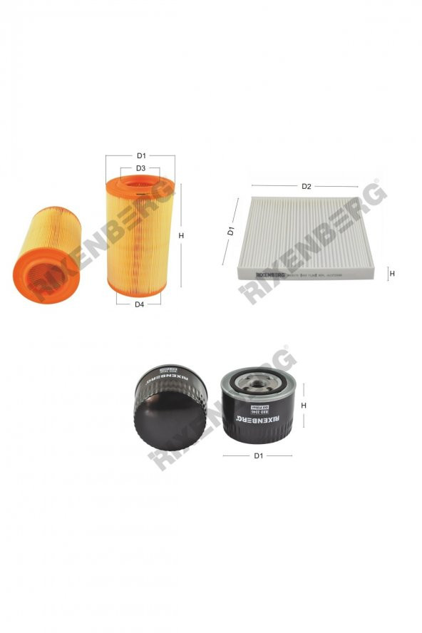 Fiat Ducato 2.3 Jtd/Multijet 120-113-130-148 Hp 06-11> Rixenberg Filtre Bakım Seti ürün görseli
