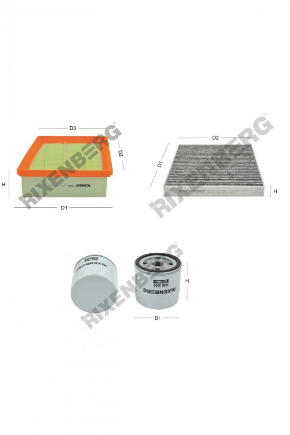 Ford Fiesta VI 1.25 60 Hp / 1.4 96 Hp 08 >  Rixenberg Filtre Bakım Seti ürün görseli