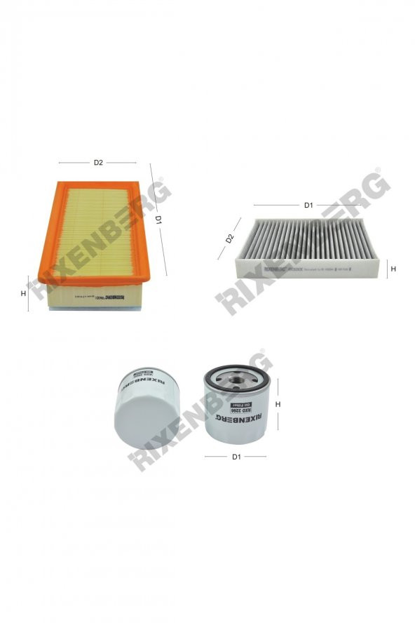 Ford Focus C-Max 1.6 /1.6Ti-Vct 100-115 Hp 03-07 Rixenberg Filtre Bakım Seti ürün görseli