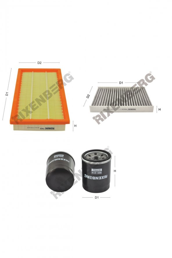 Fiat Idea 1.2 16V  80Hp 04 > Rixenberg Filtre Bakım Seti ürün görseli