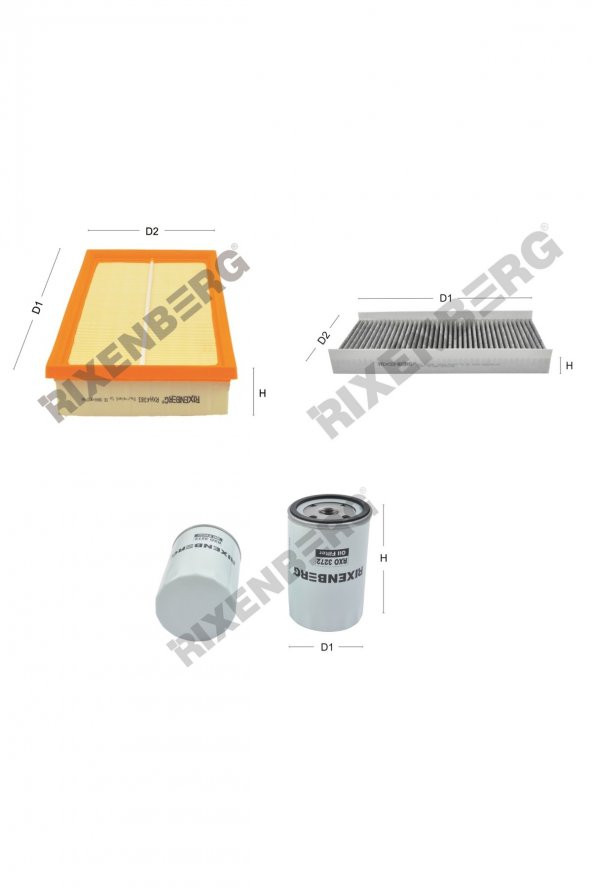 Ford Focus I 1.8 16V 115 Hp 98-04 Rixenberg Filtre Bakım Seti ürün görseli 1