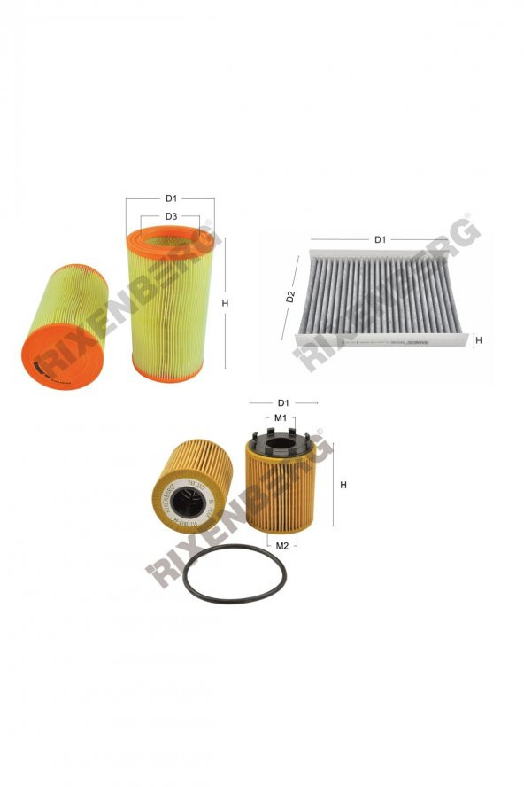 Fiat Bravo 1.4 Turbo T-Jet/Multiair  120-140 Hp 07 > Rixenberg Filtre Bakım Seti ürün görseli
