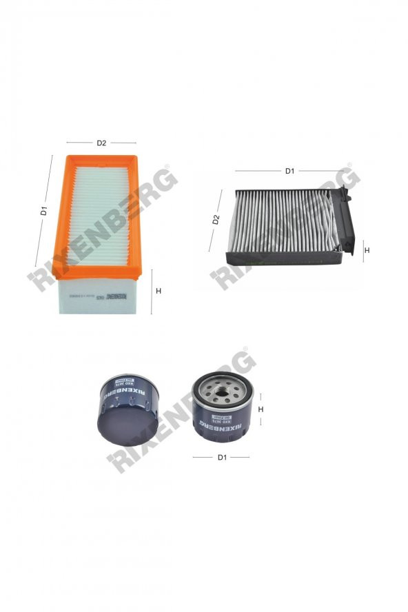 Dacia Sandero 1.5 Dci 75Hp 10 > Rixenberg Filtre Bakım Seti ürün görseli 1