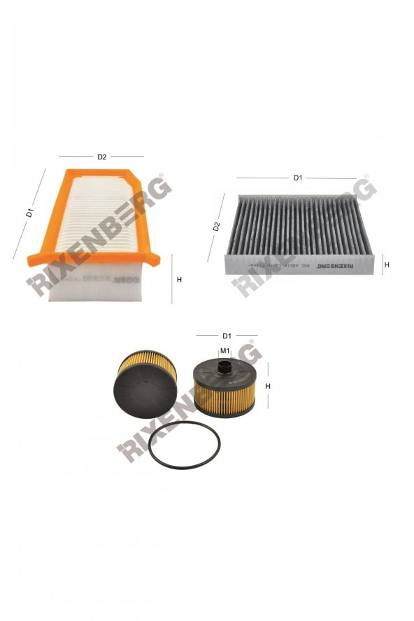 Dacia Logan II/Mcv II  0.9 Tce 90 Hp 13 > Rixenberg Filtre Bakım Seti ürün görseli