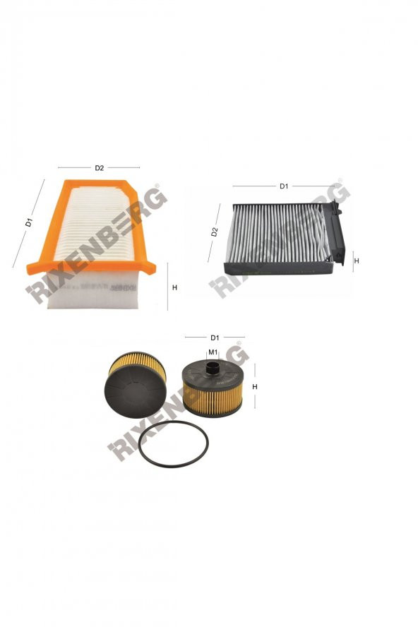 Dacia Duster II 1.2 Tce 125 Hp 13 > Rixenberg Filtre Bakım Seti ürün görseli 1
