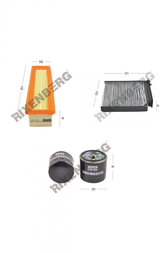 Dacia Sandero 1.2 16V 75 Hp 09 > Rixenberg Filtre Bakım Seti ürün görseli
