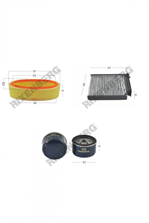 Dacia Logan 1.6  84-87 Hp 05 > Rixenberg Filtre Bakım Seti ürün görseli 1