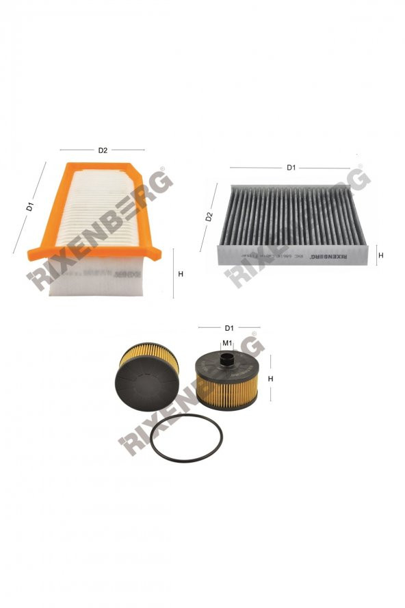 Dacia Sandero II  0.9 Tce  113Hp 13 > Rixenberg Filtre Bakım Seti ürün görseli