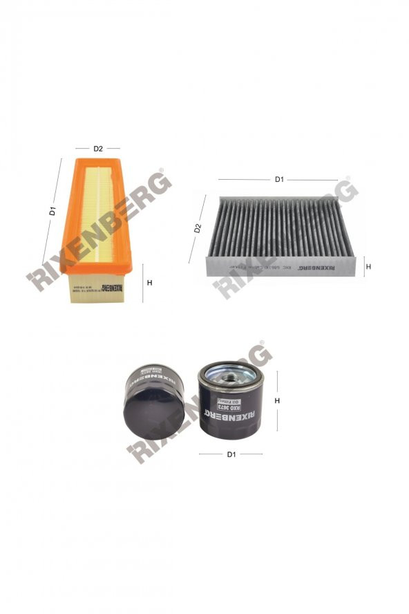 Dacia Sandero II  1.2/1.2 16V/Lpg  73Hp 15 > Rixenberg Filtre Bakım Seti ürün görseli 1
