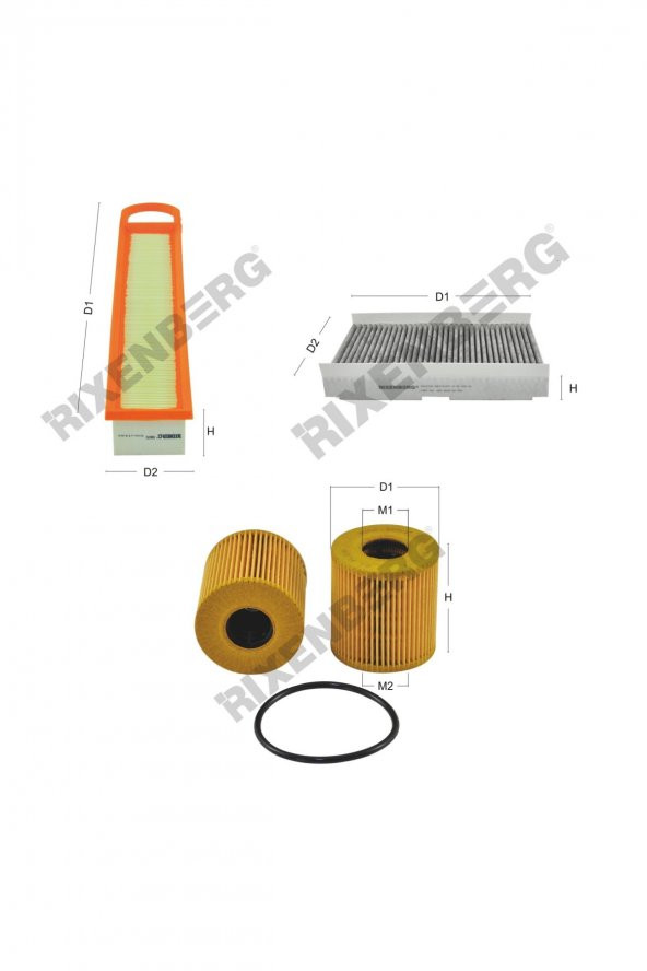 Citroen C4 II 1.4 Vti (B7) 95 Hp 10 > Rixenberg Filtre Bakım Seti ürün görseli