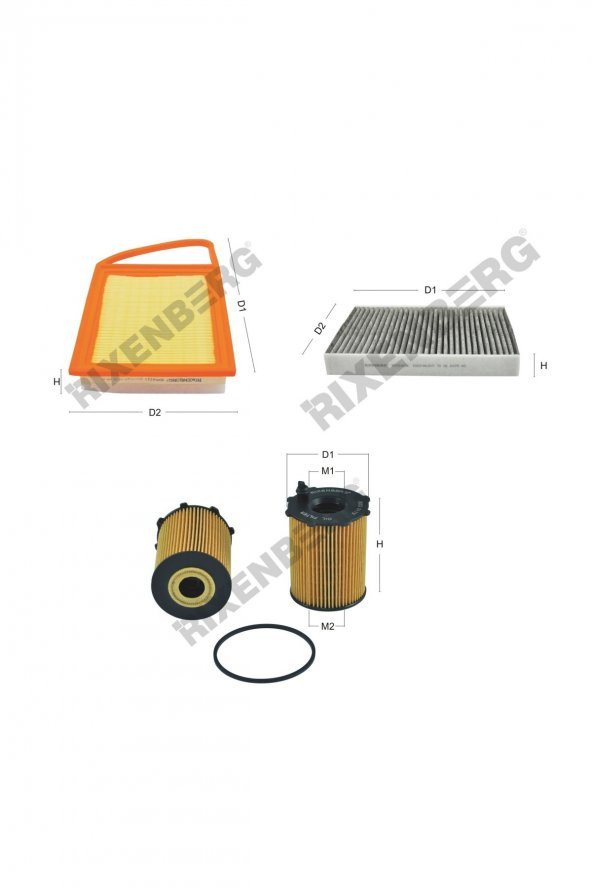 Citroen C5 II 1.6 Hdi Fap 112-114 Hp 10> Rixenberg Filtre Bakım Seti ürün görseli