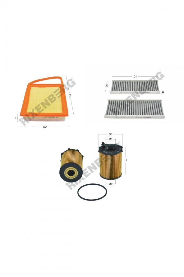 Citroen C-Elysee 1.6 Hdi 92 Hp 13 > Rixenberg Filtre Bakım Seti ürün görseli