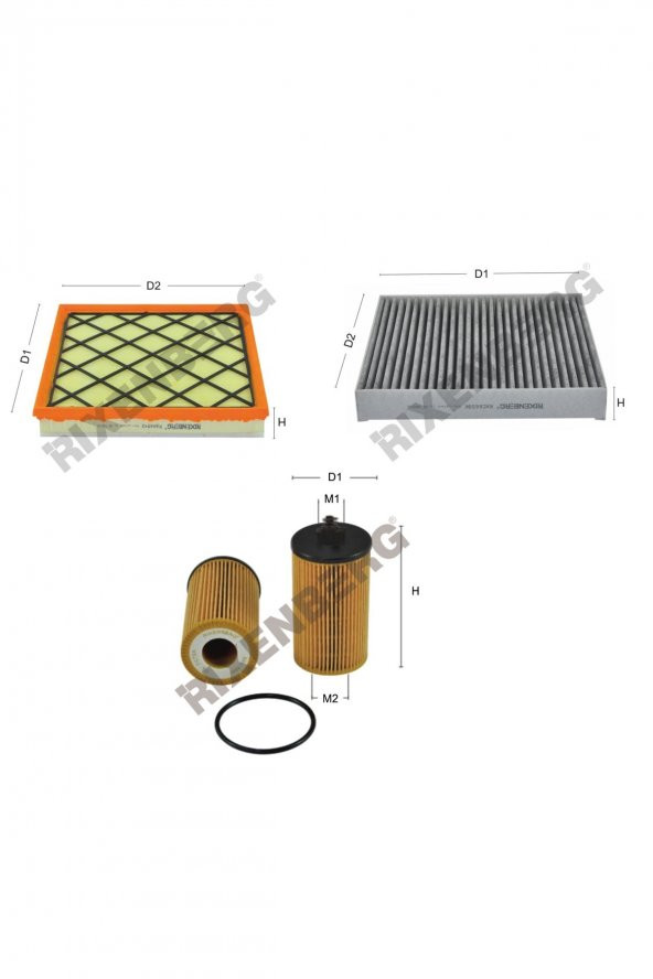 Chevrolet Cruze 1.4  101-140 Hp 12 > Rixenberg Filtre Bakım Seti ürün görseli 1