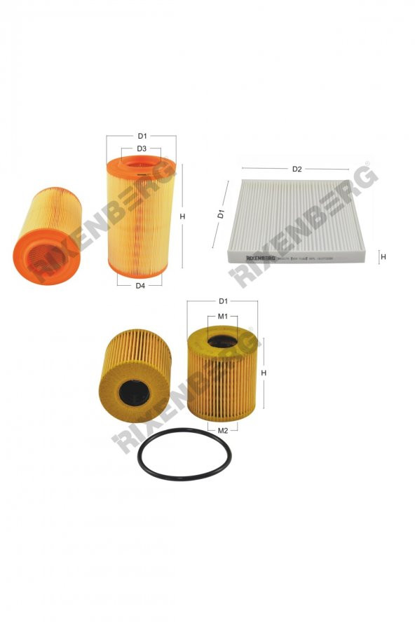 Citroen Jumper III 2.2 Hdi 120 Hp 06 > Rixenberg Filtre Bakım Seti ürün görseli
