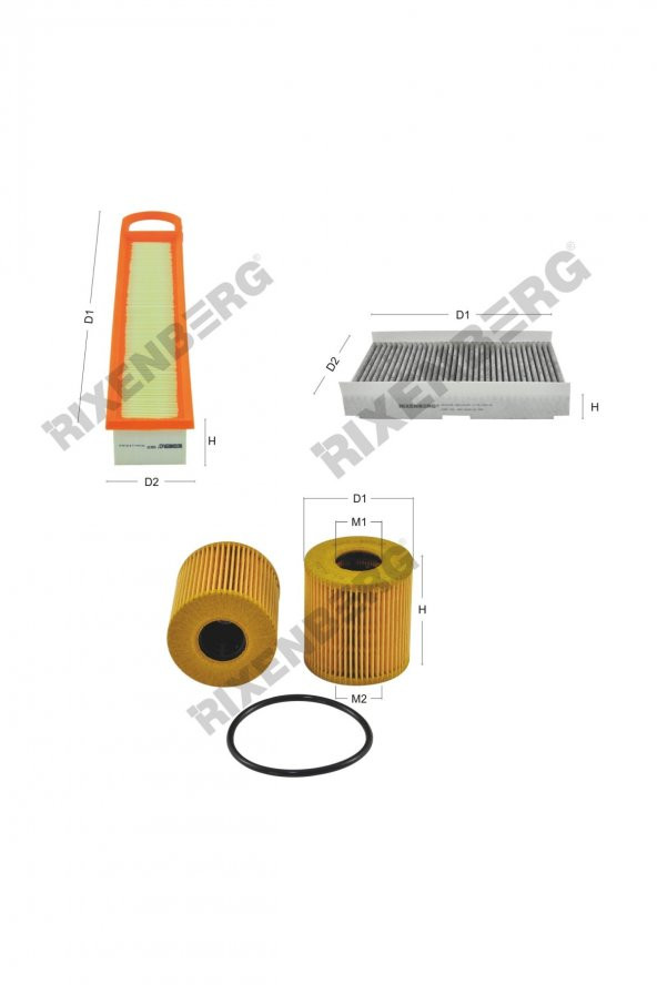 Citroen C4 1.6 16V Vti 120 Hp 08-10 Rixenberg Filtre Bakım Seti ürün görseli