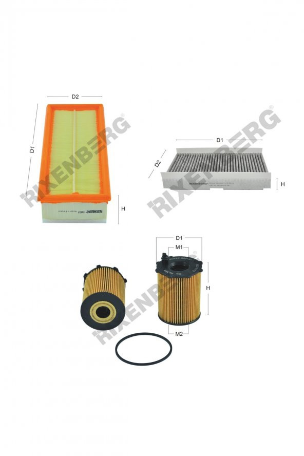 Citroen C3  Picasso 1.6 Hdi 90-109 Hp 09 > Rixenberg Filtre Bakım Seti ürün görseli