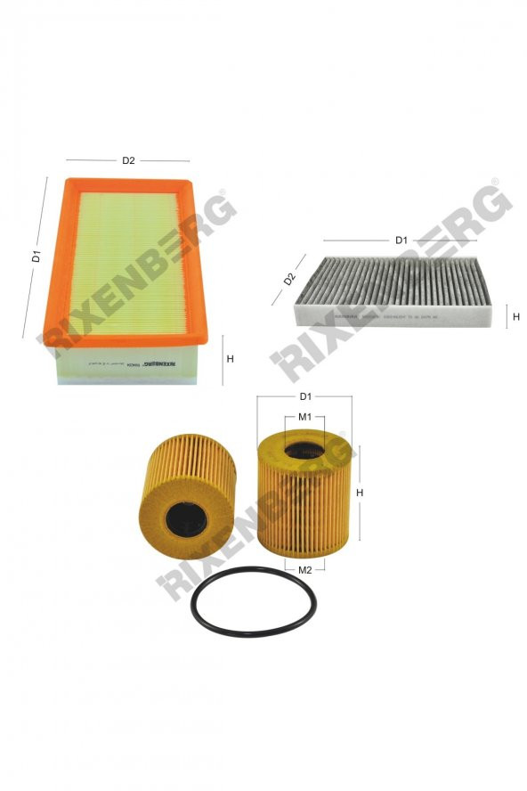 Citroen C5 II 2.0 Hdi 136-140-163 Hp 09> Rixenberg Filtre Bakım Seti ürün görseli