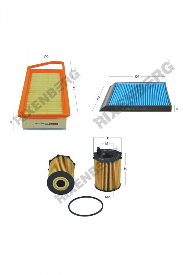 Citroen Xsara 1.4 Hdi 70 Hp 03-05 Rixenberg Filtre Bakım Seti ürün görseli