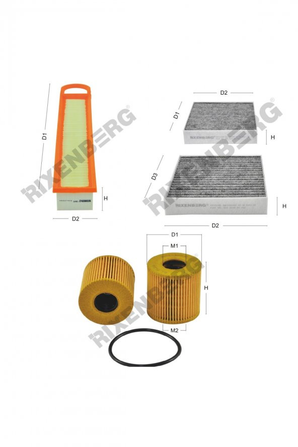 Citroen Ds3 1.6 16V Vti 120 Hp 10 > Rixenberg Filtre Bakım Seti ürün görseli 1