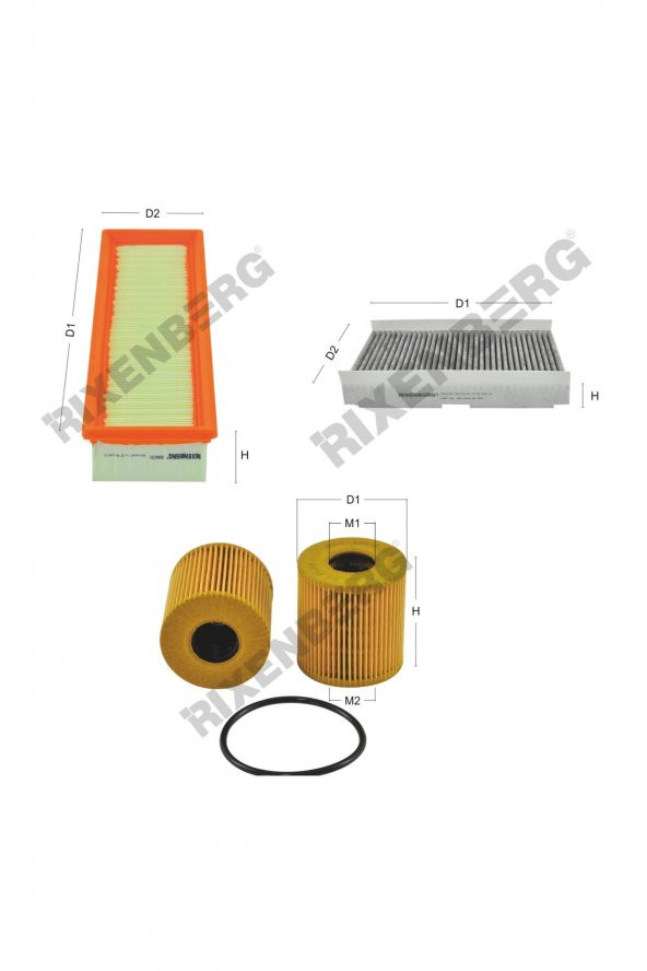 Citroen C4 1.4  16V  88 Hp 04-10 Rixenberg Filtre Bakım Seti ürün görseli